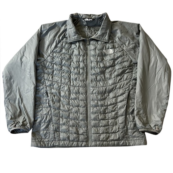 The North Face Men’s Gray Quilted Nylon Insulated Jacket Size Large - Picture 1 of 5